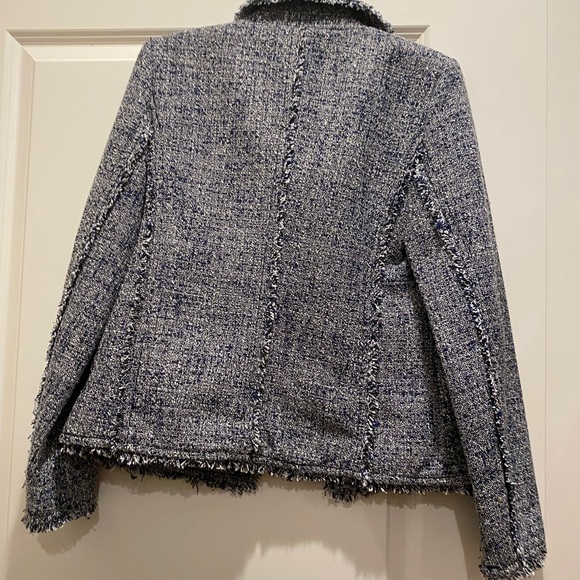 MICHAEL KORS NWT MOTORCYCLE JACKET Size-6 NAVY - Picture 5 of 6